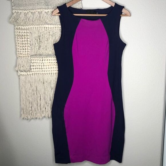 Cynthia Rowley Blue Purple Bodycon Dress Medium - Picture 1 of 6